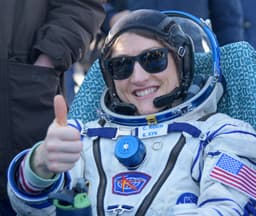 Christina Koch in NASA flight suit
